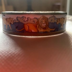 Hermès "Safari" Wide Printed Enamel Bracelet